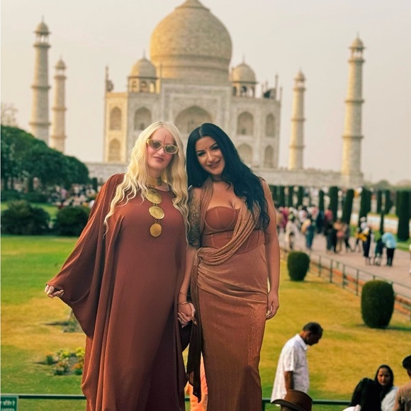 Taj Mahal Gorgeous ethereal Rusty earthy kaftan - Picture 6 of 7